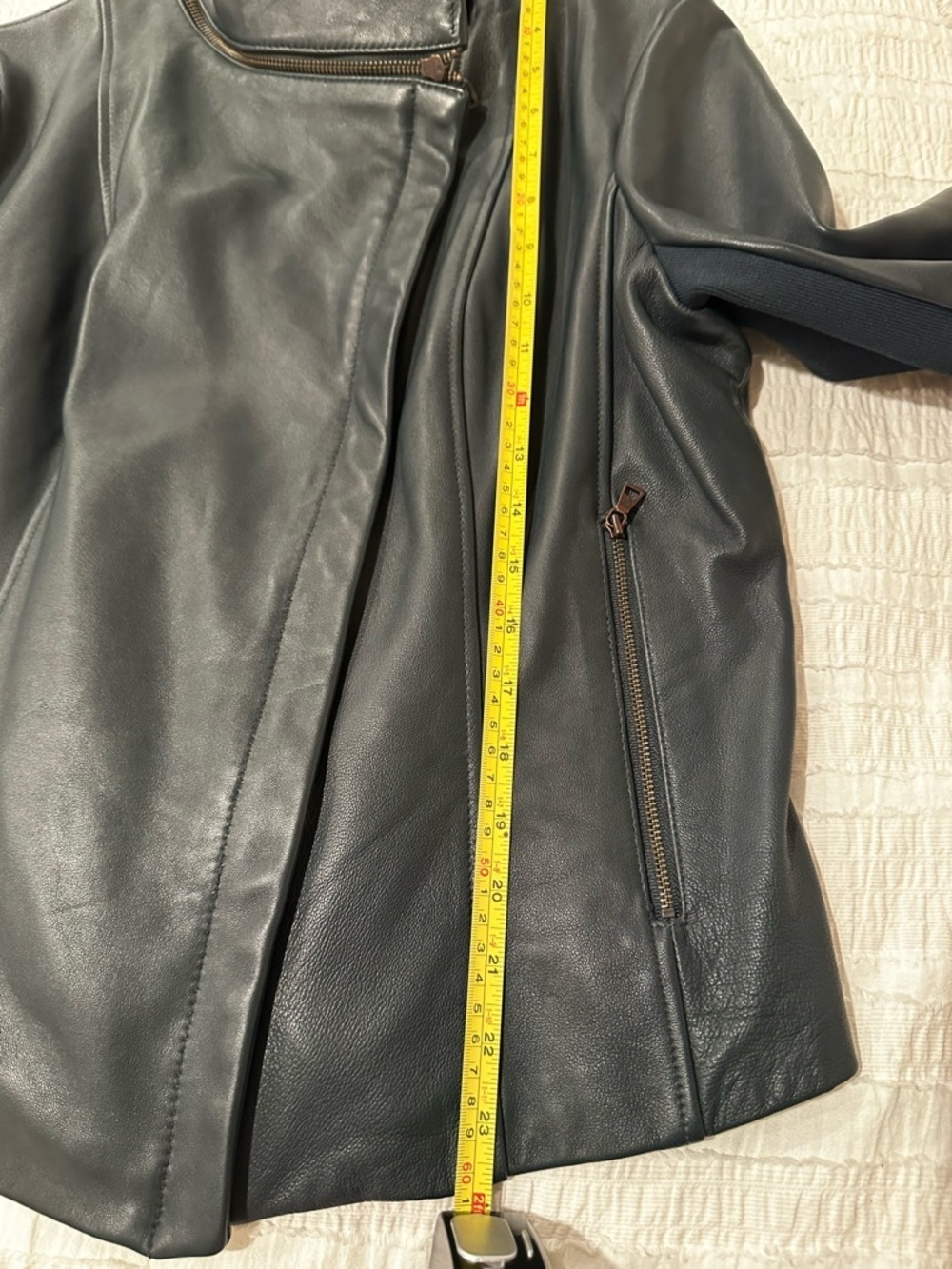 Sam Edelman dark green Leather Jacket - Picture 16 of 16